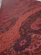 Photo4: 2W07z50  Japanese Kimono Crepe Silk  FABRIC Flowers Dark red 60.6x6.9 (4)