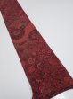 Photo2: 2W08z50  Japanese Kimono Crepe Silk  FABRIC Flowers Dark red 60.6x6.9 (2)