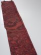 Photo3: 2W08z50  Japanese Kimono Crepe Silk  FABRIC Flowers Dark red 60.6x6.9 (3)