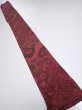 Photo4: 2W08z50  Japanese Kimono Crepe Silk  FABRIC Flowers Dark red 60.6x6.9 (4)