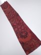 Photo5: 2W10z30  Japanese Kimono Crepe Silk  FABRIC Flowers Dark red 37.0x6.9 (5)