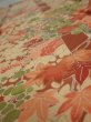 Photo4: 2W01z60  Japanese Kimono Silk  FABRIC Plum branch Brown 41.3x14.2 (4)