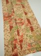 Photo2: 2W06z90  Japanese Kimono Silk  FABRIC Plum branch Brown 64.2x14.2 (2)