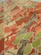 Photo4: 2W10z30  Japanese Kimono Silk  FABRIC Plum branch Brown 35.0x6.9 (4)