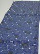 Photo3: 2W04z90  Japanese Kimono Silk  FABRIC Chrysanthemum Navy 64.6x14.0 (3)