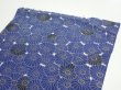 Photo4: 2W05z90  Japanese Kimono Silk  FABRIC Chrysanthemum Navy 65.4x14.0 (4)