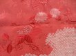 Photo4: 4706T06z550 Vintage Japanese Kimono Silk HAORI Flowers Coral pink (4)