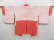 Photo6: 4706T06z550 Vintage Japanese Kimono Silk HAORI Flowers Coral pink (6)