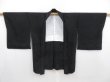 Photo4: 4706T07z480 Vintage Japanese Kimono Silk HAORI Flower Black (4)