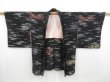 Photo6: 4706T13z750 Vintage Japanese Kimono Silk HAORI Cloud Black (6)