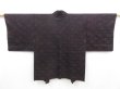 Photo1: 4706T10z610 Vintage Japanese Kimono Silk HAORI Rose Dark grape (1)