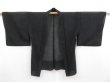 Photo5: 4706T01z320 Vintage Japanese Kimono Silk See through HAORI Karakusa Black (5)