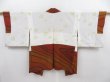 Photo6: 4706T03z570 Vintage Japanese Kimono Silk HAORI  Dark orange (6)