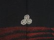 Photo6: 4706T04z560 Vintage Japanese Kimono Silk HAORI Flying crane Black (6)