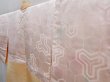 Photo7: 4714T02z550 Vintage Japanese Kimono Silk HAORI Flower Peach (7)