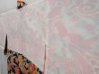 Photo7: 4714T03z550 Vintage Japanese Kimono Silk HAORI Flowers Dark navy (7)