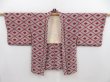 Photo5: 4714T08z570 Vintage Japanese Kimono Silk HAORI  Gray (5)