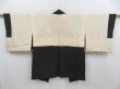 Photo6: 4714T11z640 Vintage Japanese Kimono Silk HAORI Flowers Black (6)