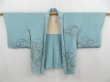 Photo7: 4714T12z610 Vintage Japanese Kimono Silk HAORI  Light blue (7)