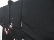 Photo2: 4714T14z560 Vintage Japanese Kimono Silk HAORI Flower Black (2)