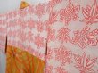 Photo7: 4718T01z650 Vintage Japanese Kimono Silk HAORI Flower Light orange (7)