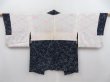 Photo6: 4718T05z520 Vintage Japanese Kimono Silk HAORI Plum branch Dark navy (6)