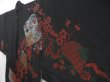 Photo2: 4718T10z500 Vintage Japanese Kimono Silk HAORI Plum blossom Black (2)