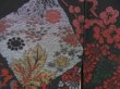 Photo4: 4718T10z500 Vintage Japanese Kimono Silk HAORI Plum blossom Black (4)