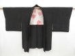 Photo6: 4718T10z500 Vintage Japanese Kimono Silk HAORI Plum blossom Black (6)