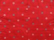 Photo3: 4718T12z300 Vintage Japanese Kimono Silk MEISEN HAORI Dot Red (3)