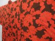 Photo2: 4718T13z610 Vintage Japanese Kimono Silk HAORI Flower Orange-Red (2)