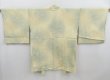 Photo1: 4720T02z650 Vintage Japanese Kimono Silk HAORI Flower Sand yellow (1)