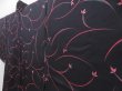 Photo2: 4720T07z560 Vintage Japanese Kimono Silk HAORI Leaf Purple-Black (2)