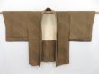 Photo6: 4720T08z530 Vintage Japanese Kimono Silk HAORI  Dark olive (6)