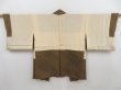 Photo7: 4720T08z530 Vintage Japanese Kimono Silk HAORI  Dark olive (7)