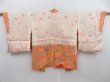 Photo6: 4720T09z570 Vintage Japanese Kimono Silk HAORI Flower Dark coral (6)