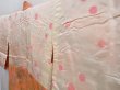 Photo7: 4720T09z570 Vintage Japanese Kimono Silk HAORI Flower Dark coral (7)