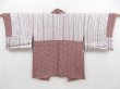 Photo6: 4720T11z570 Vintage Japanese Kimono Silk HAORI Flower Purple-Brown (6)