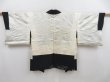 Photo6: 4720T12z570 Vintage Japanese Kimono Silk HAORI Leaf Black (6)