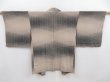 Photo1: 4720T13z600 Vintage Japanese Kimono Silk HAORI  Sand beige Dark gray (1)