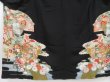 Photo5: 4720T15z850 Vintage Japanese Kimono Silk TOMESODE Jigami Black (5)