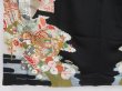 Photo6: 4720T15z850 Vintage Japanese Kimono Silk TOMESODE Jigami Black (6)