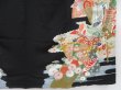 Photo7: 4720T15z850 Vintage Japanese Kimono Silk TOMESODE Jigami Black (7)