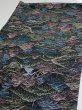 Photo3: 1Y02z60  Japanese Kimono Silk  FABRIC Scenery Black 39.4x14.4 (3)