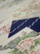 Photo4: 1W01z70  Japanese Kimono Silk  FABRIC Flowers Navy 48.8x14.2 (4)