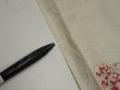 Photo9: 1W02z70  Japanese Kimono Silk  FABRIC Flowers Navy 49.6x14.2 (9)