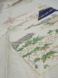 Photo4: 1W09z60  Japanese Kimono Silk  FABRIC Flowers Off-white 83.5x6.7 (4)