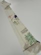 Photo5: 1W09z60  Japanese Kimono Silk  FABRIC Flowers Off-white 83.5x6.7 (5)