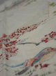 Photo4: 1W10z30  Japanese Kimono Silk  FABRIC Flowers Off-white 36.6x6.9 (4)