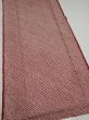 Photo3: 1W03z100  Japanese Kimono Silk  FABRIC Shibori Red-Brown 66.1x14.8 (3)